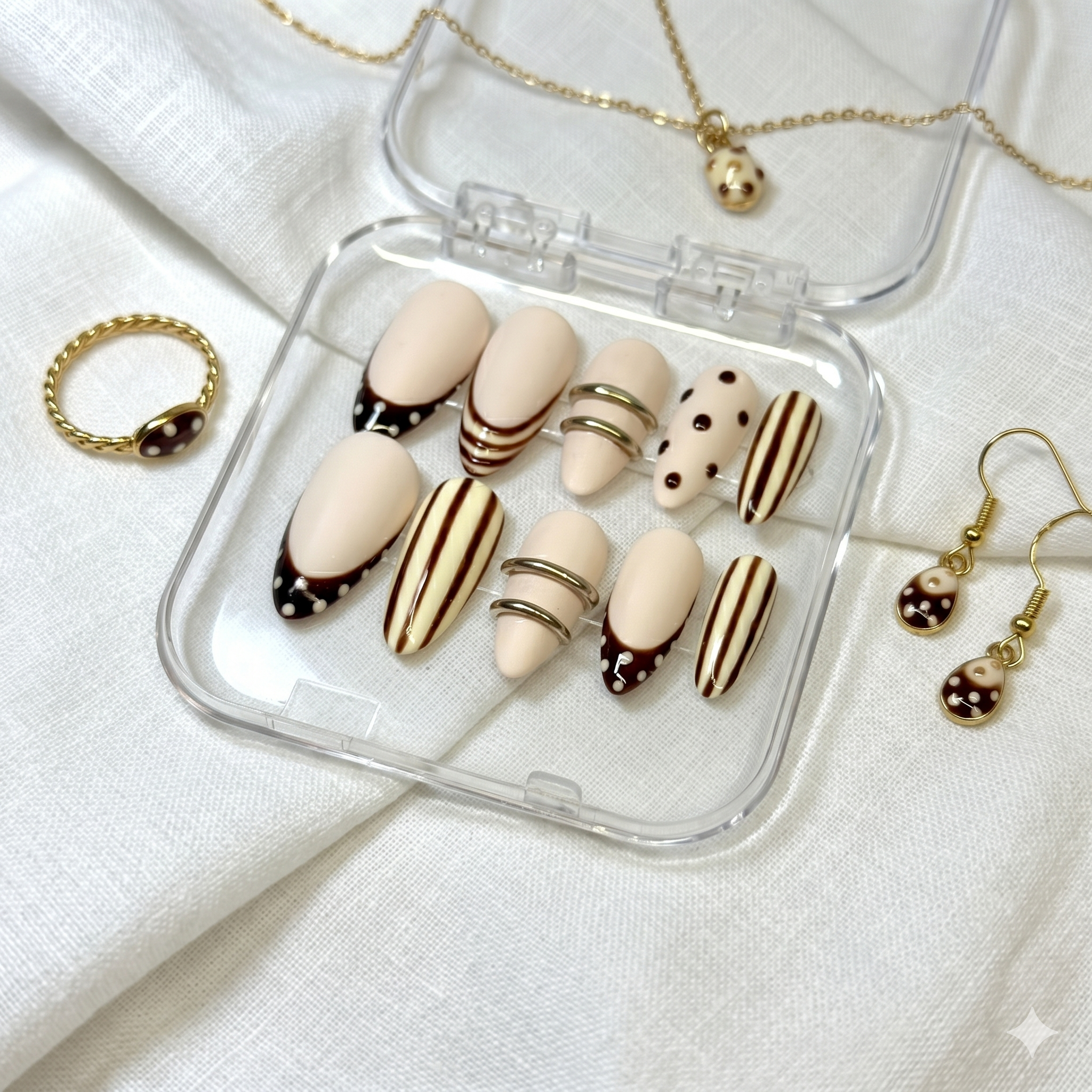 Latte Stripes Set