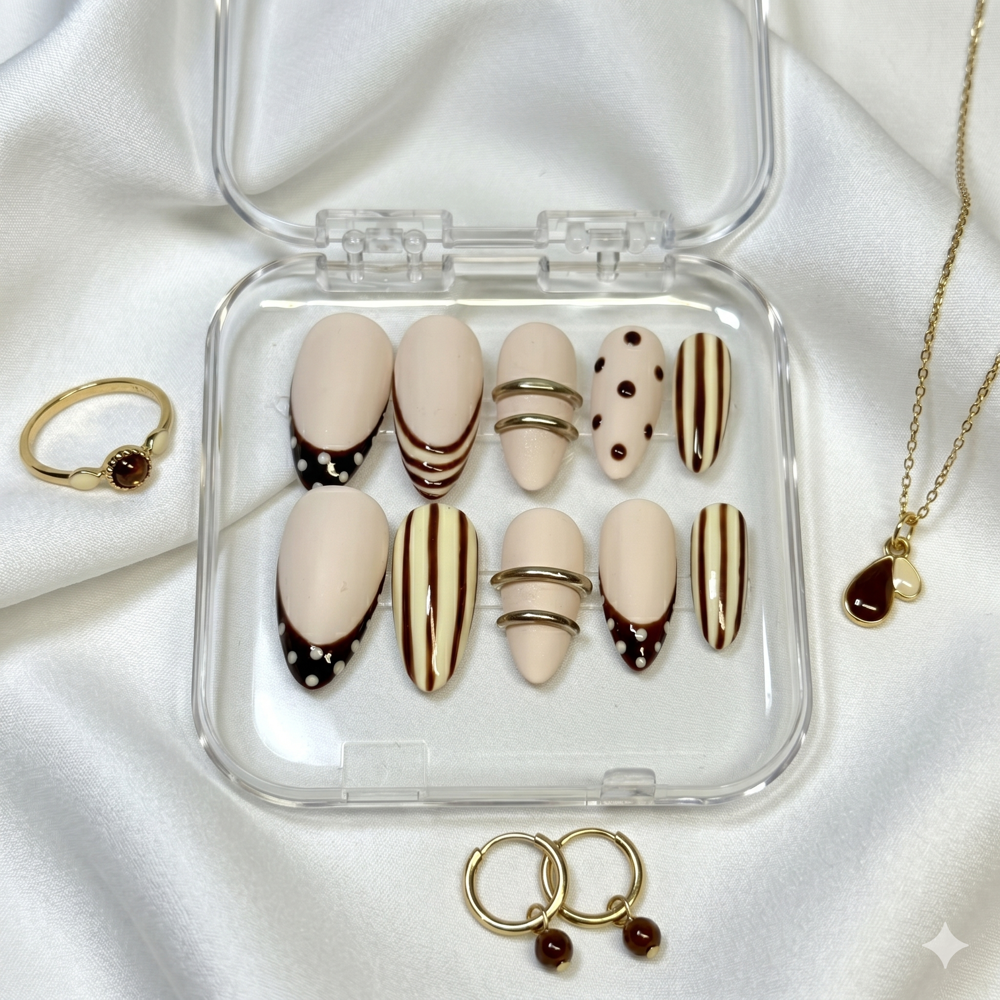 Latte Stripes Set