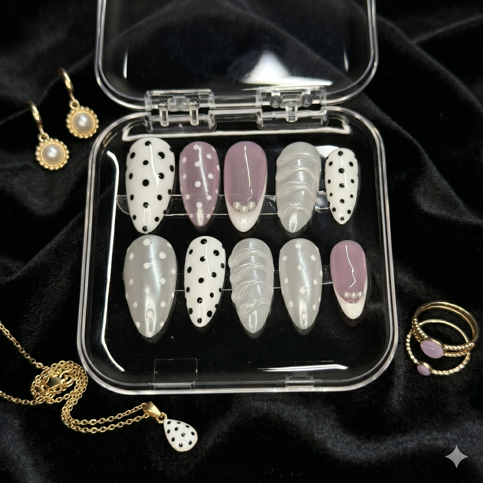 Pearl Dot Coquette Set